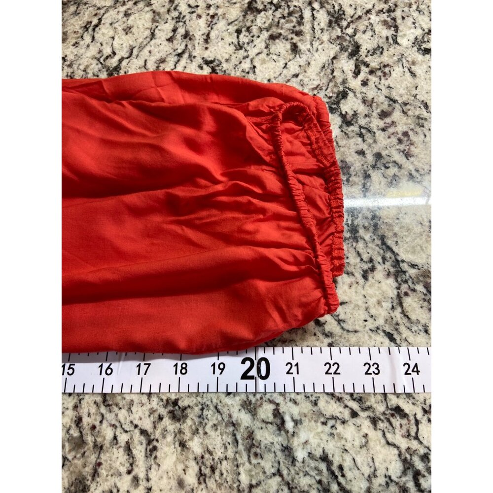 Unity World Plus Size Pl Red Embroidered Peasant … - image 7